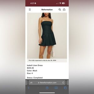 Reformation Isabeli Linen Dress 4